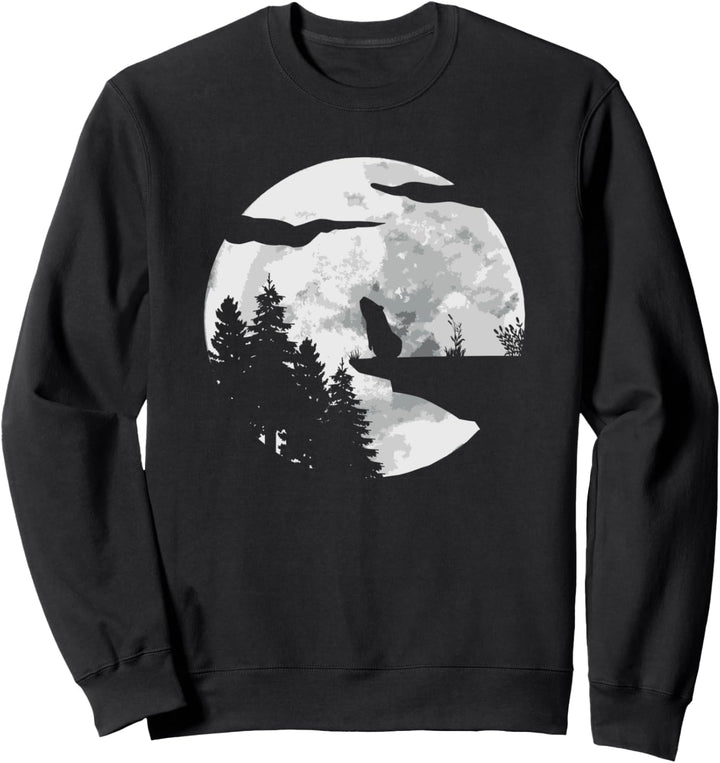 Meerschwein Haustier - Vollmond Meerschweinchen Sweatshirt