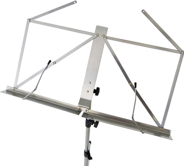 keepdrum Notenpult Notenständer Silber mit Tragetasche Bag Silver Metallic, Silber