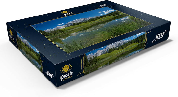 Wildensee gegen Karwendelgebirge (2385m), Mittenwald, Oberbayern - Premium 1000 Teile Puzzle - MyPuz