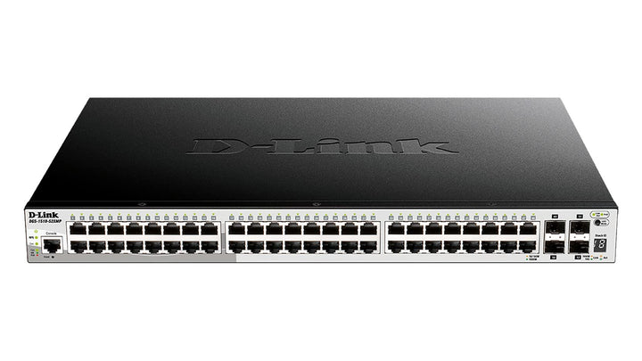 D-Link DGS-1510-52XMP/E, 52-Port Layer 2/3 Smart Managed PoE Gigabit Stack Switch (48 x 10/100/1000