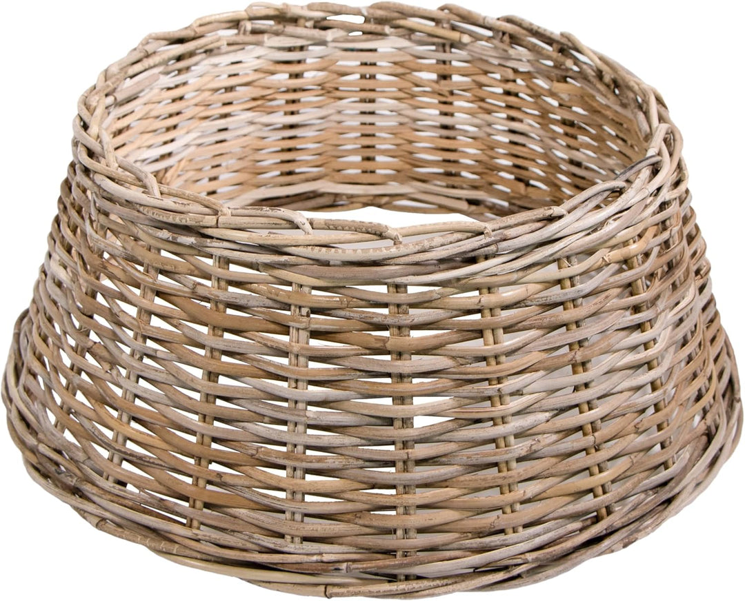 mgc24 Weihnachtsbaumring Rattan, handgefertigter Weihnachtsbaumrock aus Naturgeflecht, Hülle für Wei