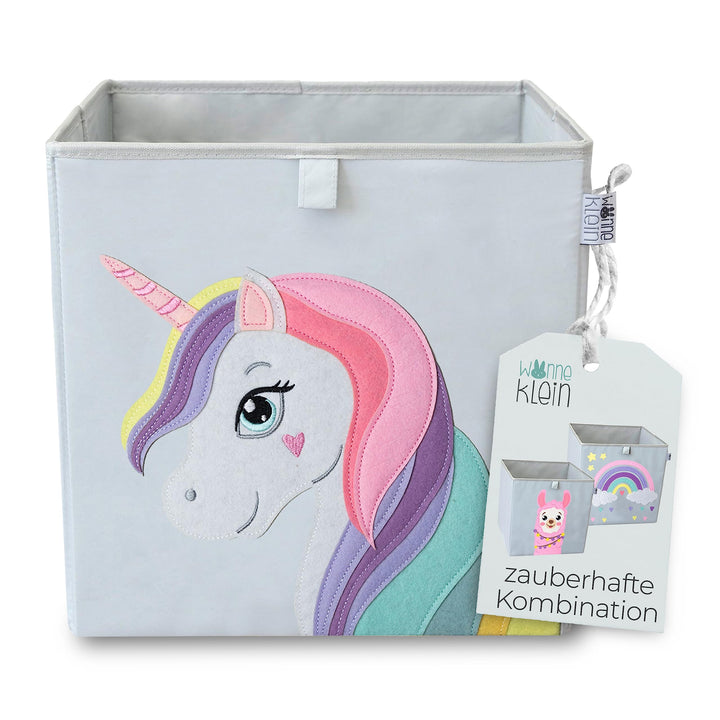 wonneklein Aufbewahrungsbox Kinder für Kallax Regal I Einsatz Kinderregal I Faltbox 33x33x33 Kinderz