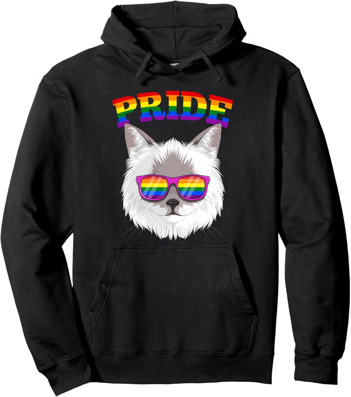 LGBT Birman Cat Gay Pride Rainbow LGBTQ Kitty Cute Pullover Hoodie