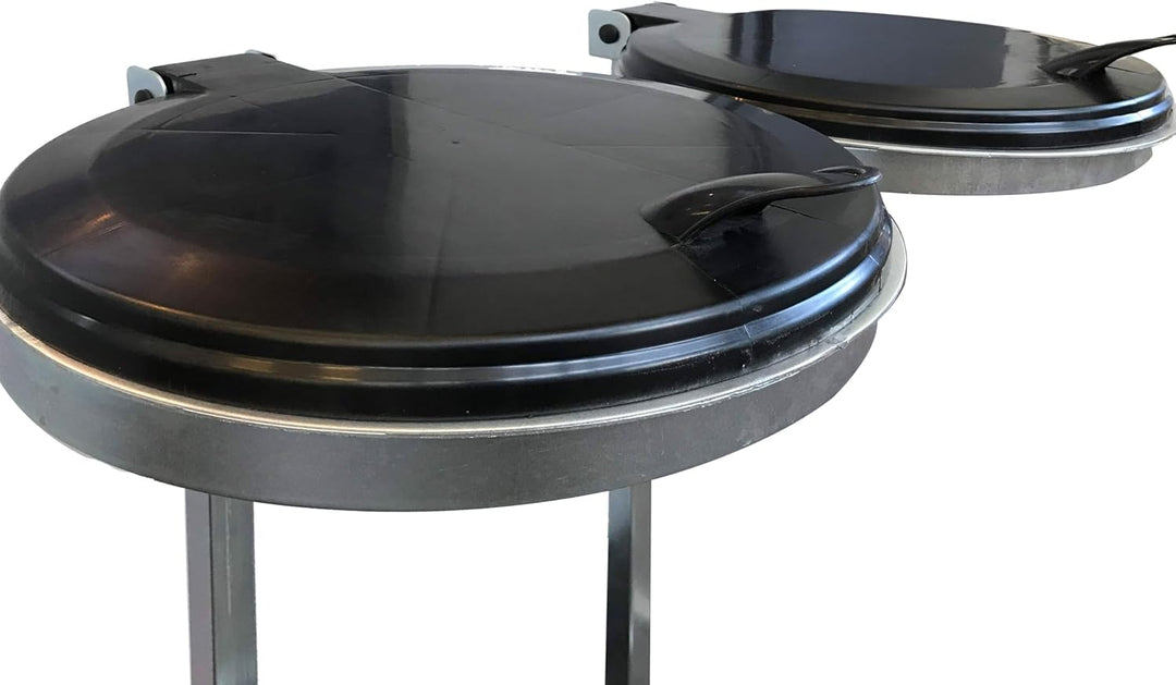 QUICK STAR Doppel Müllsackständer verzinkt mit 4 Rollen 120 Liter Ständer Müllbeutelhalter Müllsackh