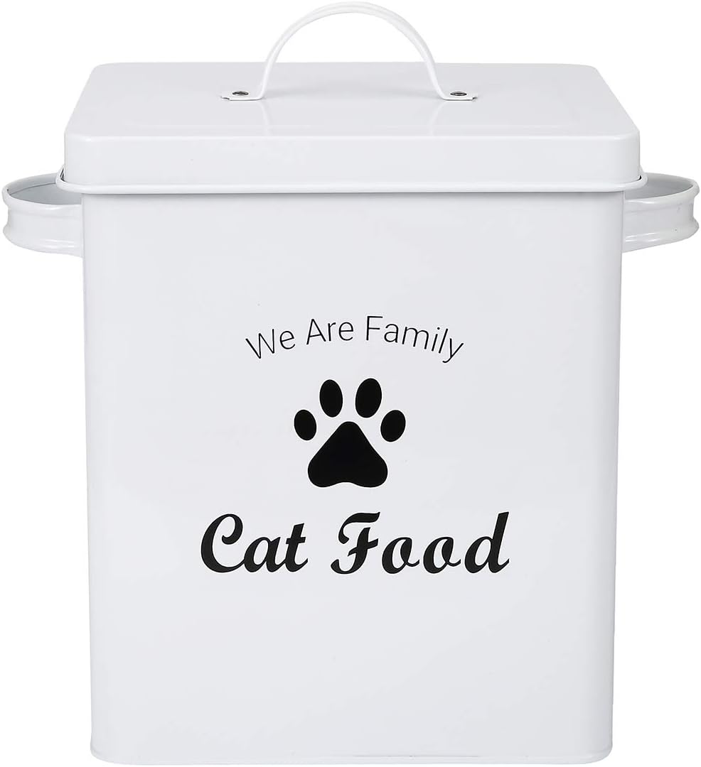 Pethiy Katzenfutter aufbewahrung Box,Trockenfutterbox für Katzen mit Schaufel und Deckel,beschichtet