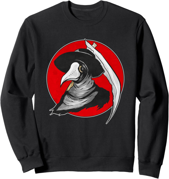 Retro Pestdoktor Maske Plague Doctor Sweatshirt