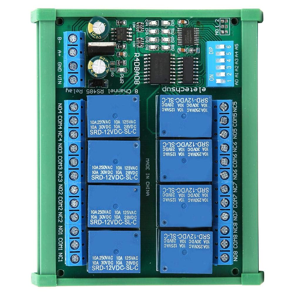 Relais-Modus, Fernbedienung, Modbus-Anfrage für 8-Kanal Modbus RTU Protokoll (R4D8A08-R mit DIN Rail