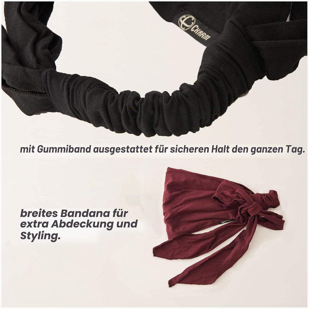 Stirnband Herren Bandana Kopftuch, Haarband Damen Wickeln Lange Dekorative Bänder, Schweissbänder Ja