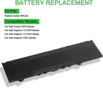 XITAIAN 11.4V 38Wh F62G0 CHA01 RPJC3 Ersatz Laptop Akku für Dell Vostro 5370 Series Inspiron 13 5370