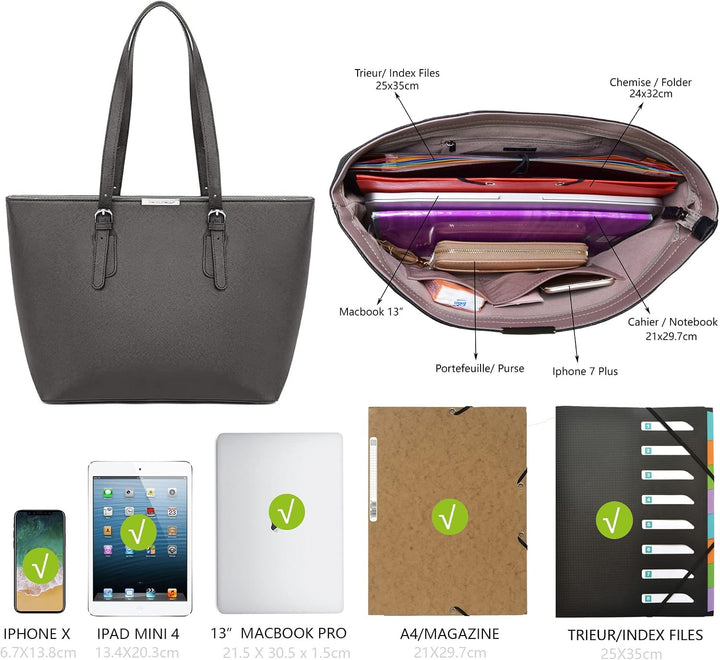 David Jones - Damen Shopper Handtasche - Frau Henkeltasche Grosse Tote PU Leder - Tasche Schultertas