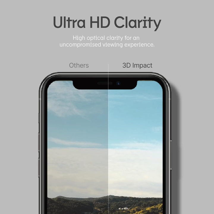 RhinoShield 3D Impact Displayschutz kompatibel mit [iPhone 11 / XR] | Aufprallschutz - HD-klar - 3D