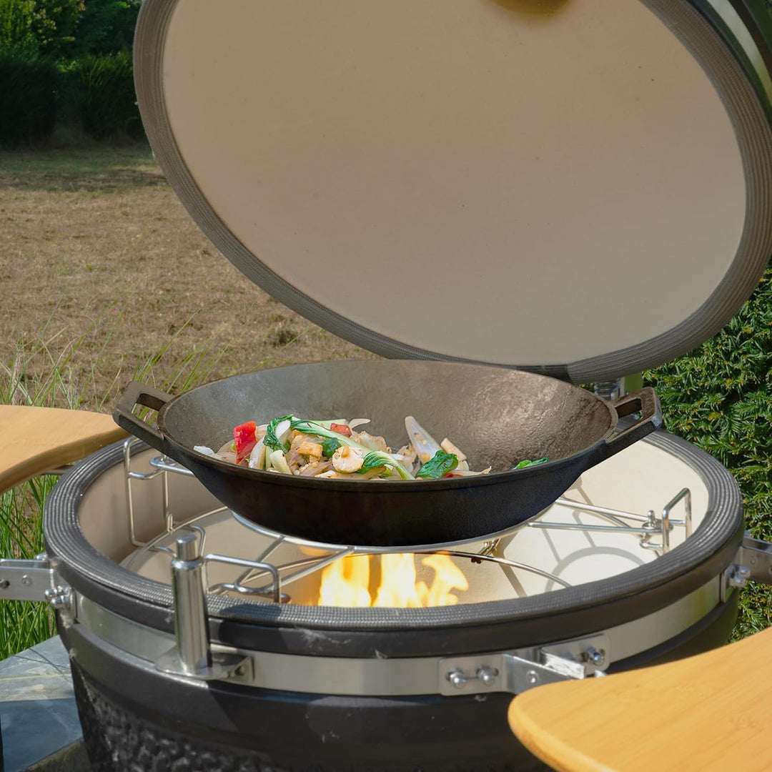 BBQ-Toro flexibles Kochsystem für Kamadogrill Ø 52 cm | Edelstahl Grillaufsatz 3 Ebenen mit Grillros