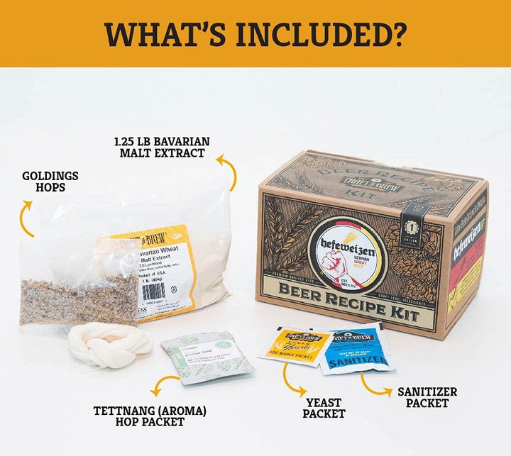 Craft A Brew Hefeweizen-Refill-Rezept-Kit; 1 Gallone; Zutaten für selbstgebrautes Bier, Hefeweizen