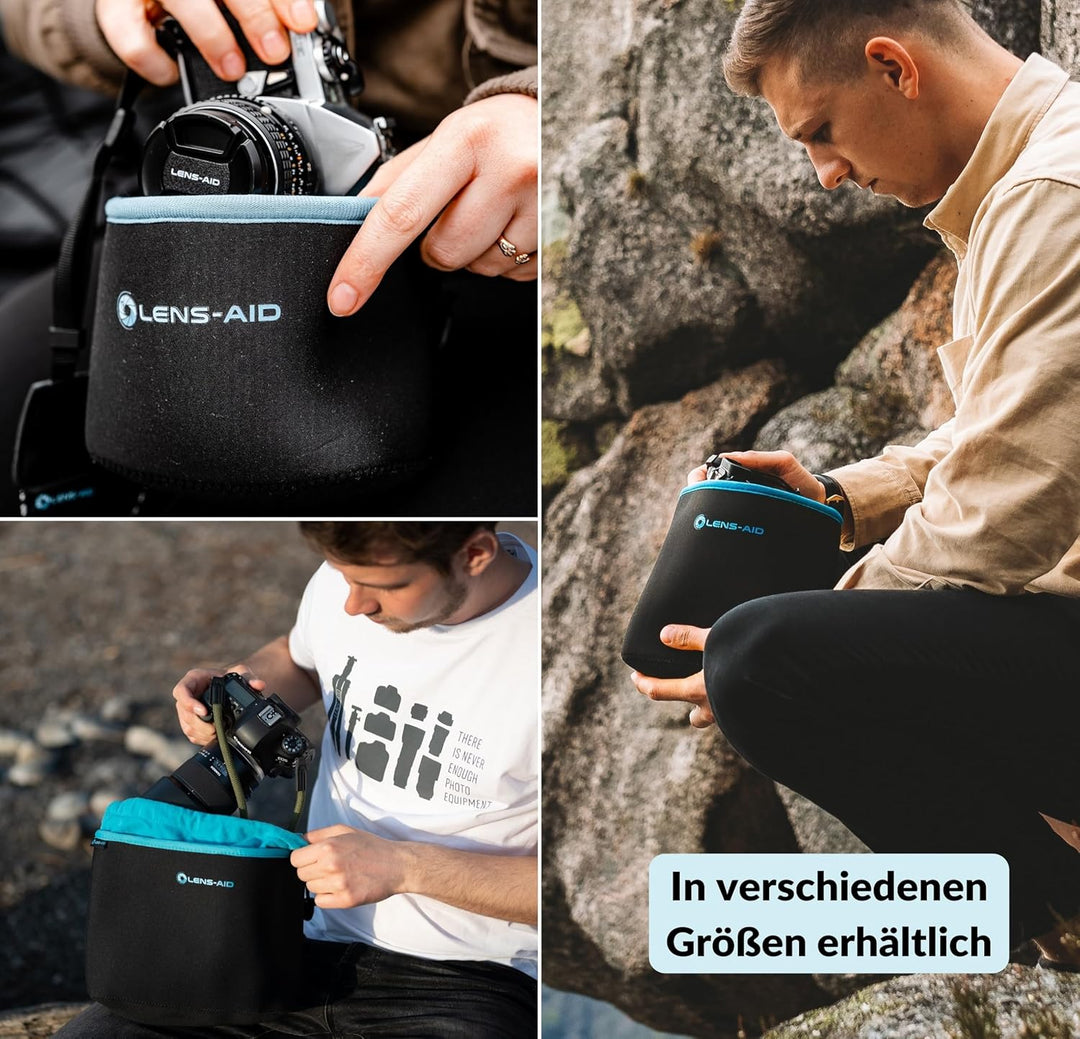 Lens-Aid Neopren Kamerabeutel mit Fütterung zum Schutz der Kamera-Ausrüstung, Kameratasche für Rucks