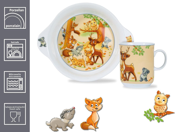 Ritzenhoff & Breker Kindergeschirr-Set Waldtiere | 2-teilig