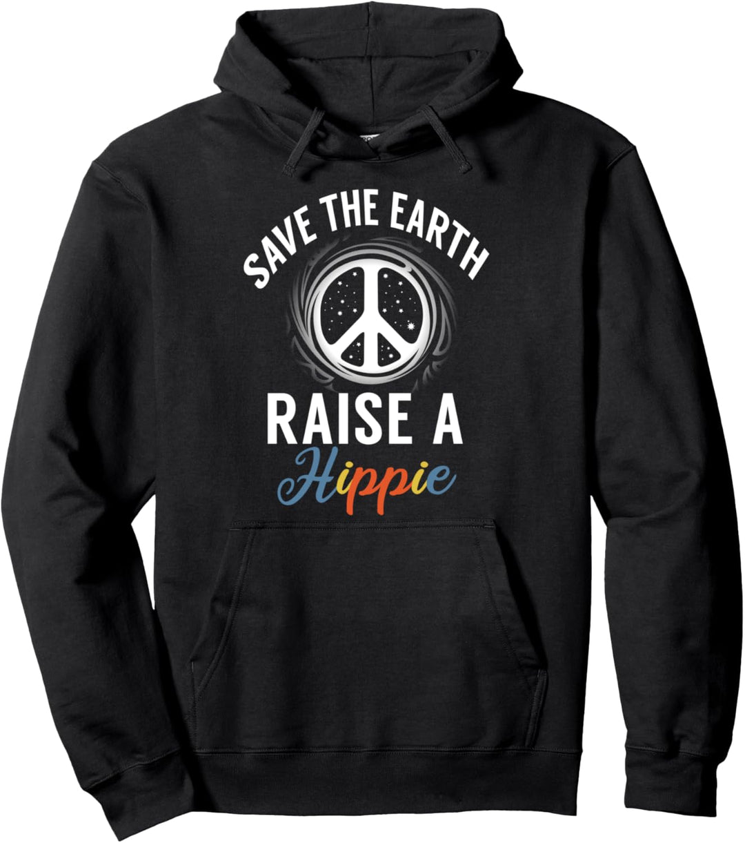 Save Earth Raise A Hippie 51Th Anniversary Earth Day 2021 Pullover Hoodie