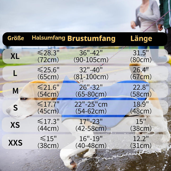 Mile High Life Hunderegenmantel Einstellbare wasserdichte Haustierkleidung Leichte Regenjacke mit re