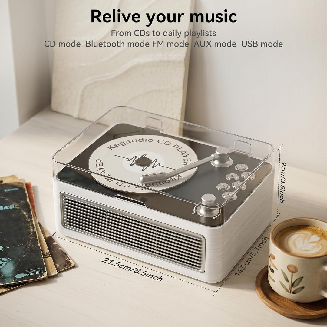 CD Player Tragbar Bluetooth: Kegaudio Radio mit CD-Player Tragbarer mit Lautsprecher Fernbedienung U