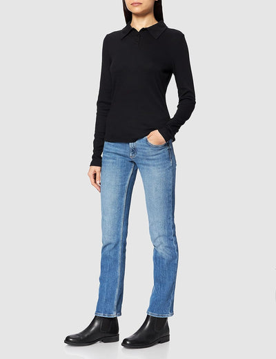 NA-KD Damen Buttoned Collar Top Hemd XS Schwarz, XS Schwarz