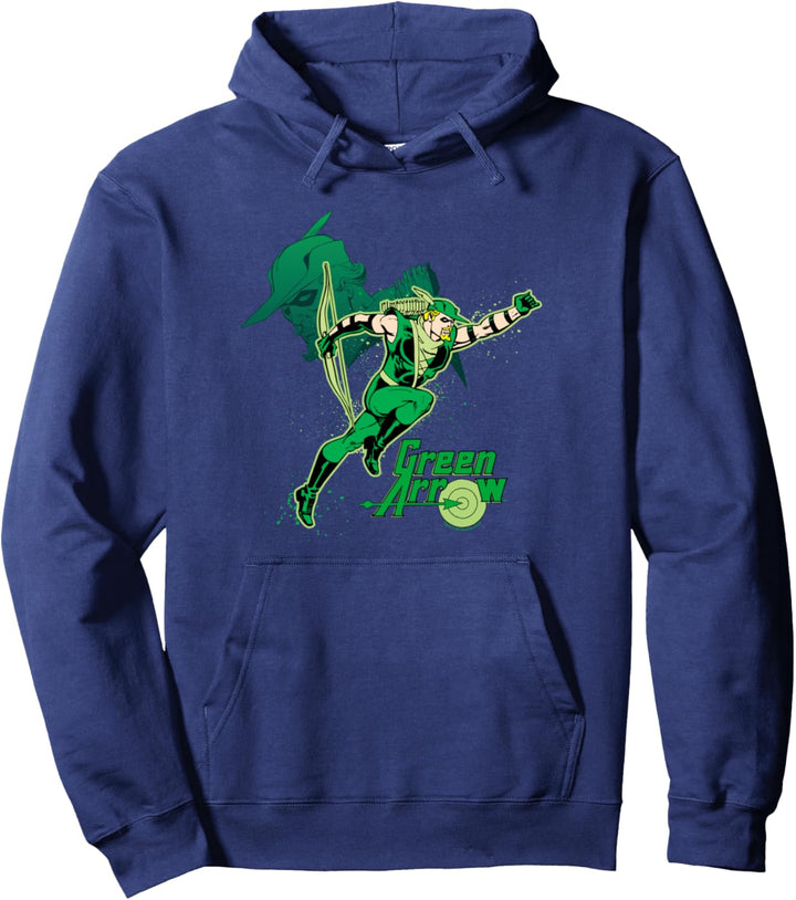Justice League Green Arrow In Action Pullover Hoodie