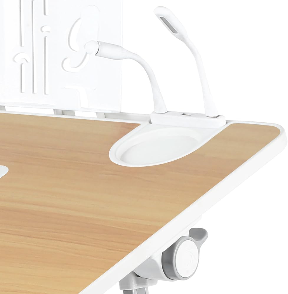 LANTUS Laptop-Ständer fürs Bett, Betttisch mit Laptop-Kühler, Halterung für Tablet, Schublade, höhen