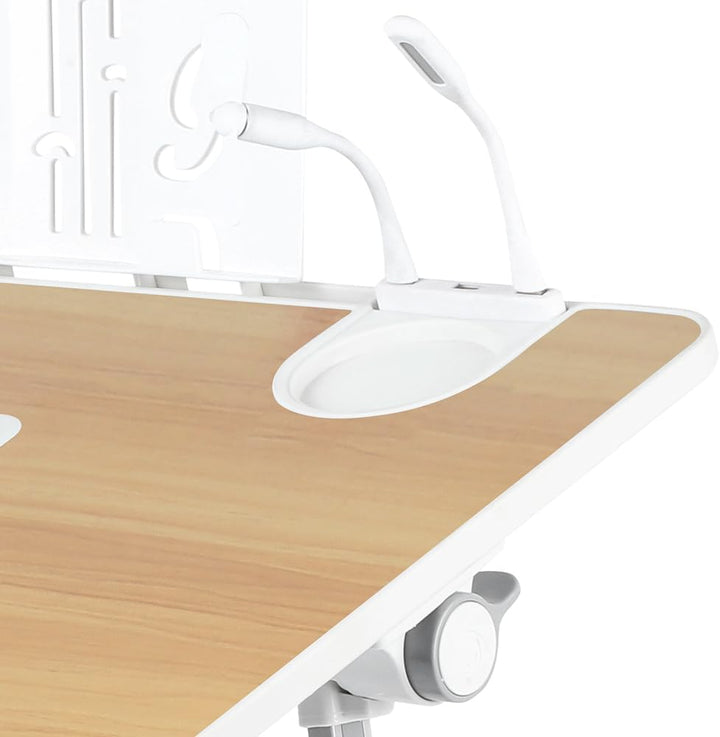 LANTUS Laptop-Ständer fürs Bett, Betttisch mit Laptop-Kühler, Halterung für Tablet, Schublade, höhen