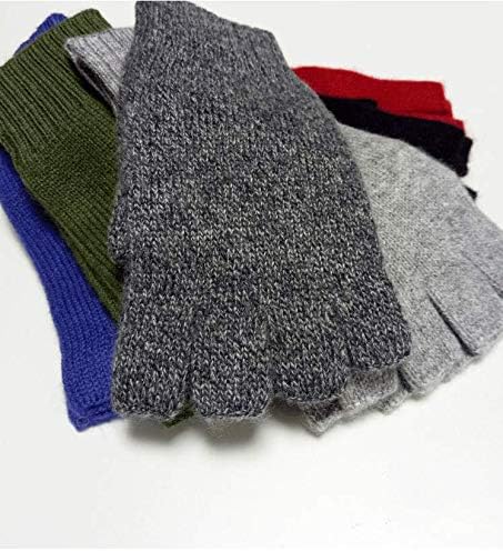 Prettystern Damen Herren Kaschmir-Wolle Halbfinger kurzfinger-handschuhe Handschuhe Handstulpen für