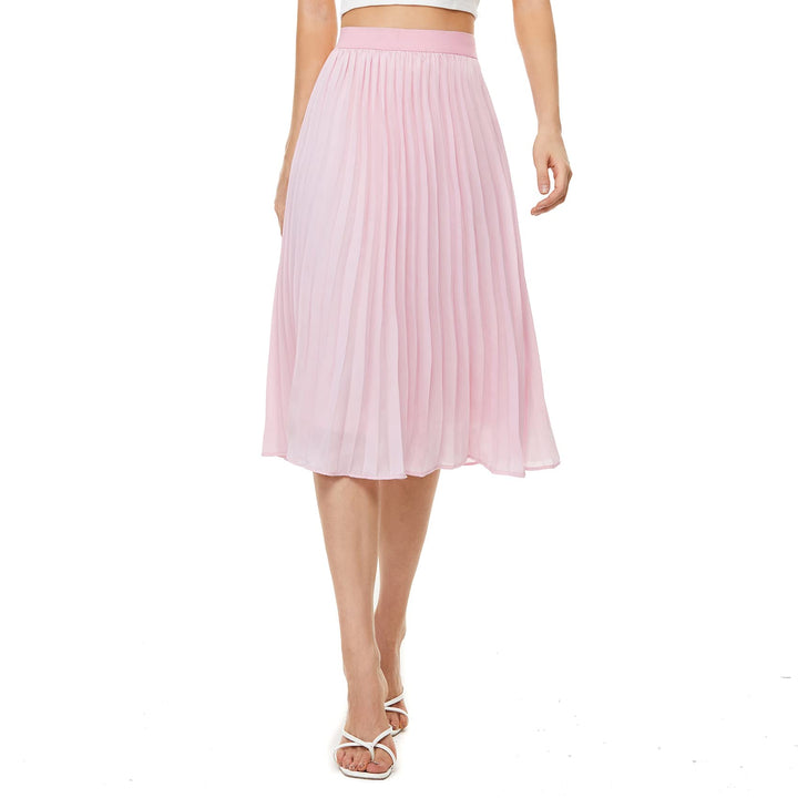 Durio Midirock Damen Faltenrock Plissee Damenrock Sommerrock Leicht Casualrock Chiffon Röcke A-Linie