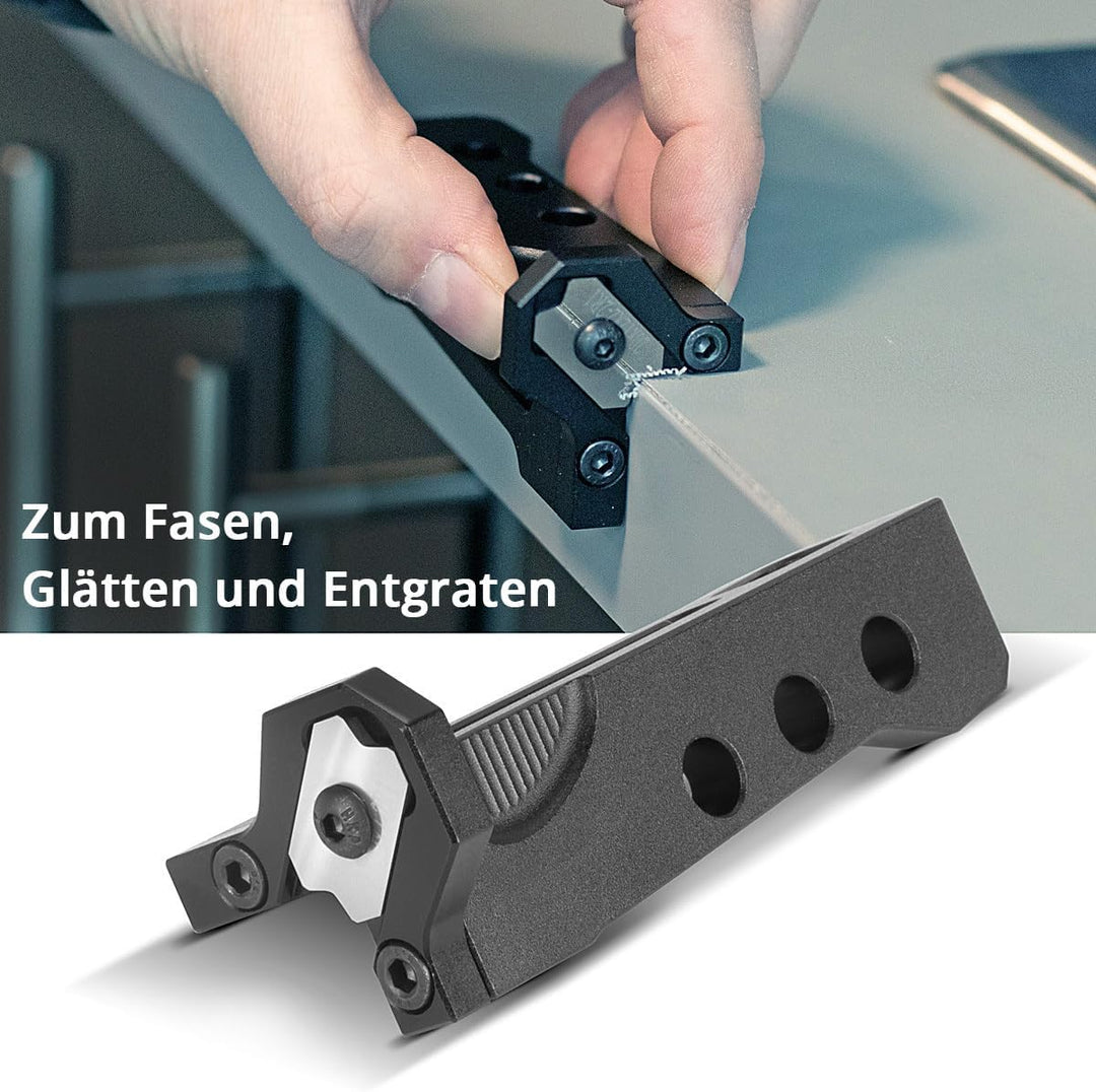 STAHLWERK Eckhobel aus Aluminium Kantenhobel | Fasenhobel | Handhobel | Holzhobel | Kantenschneider