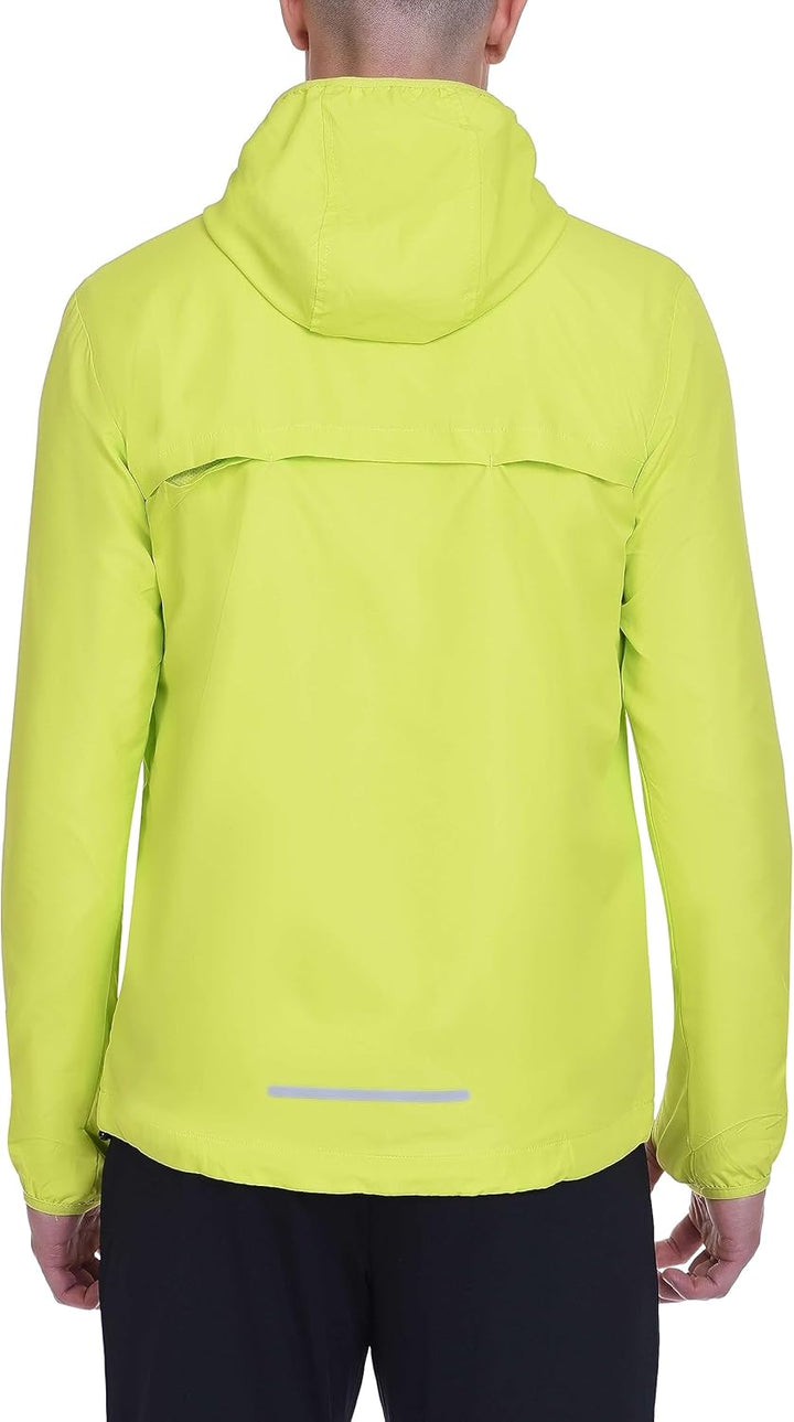 TCA Herren Lauf-Softshelljacke. Reflektierende atmungsaktive Packable-Jacke mit Reissverschlusstasch