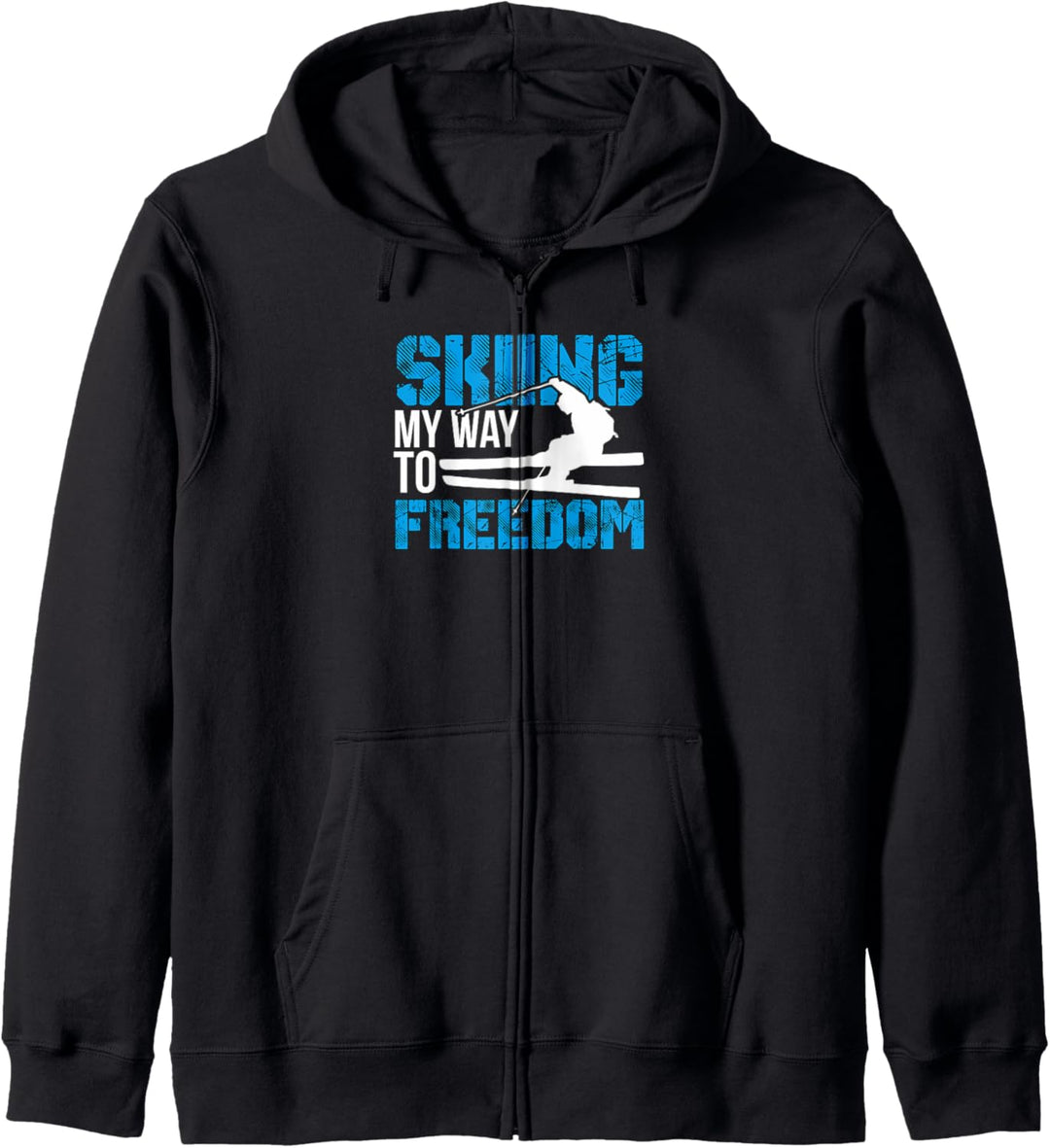 Skilaufen auf dem Weg zu Freedom Kapuzenjacke