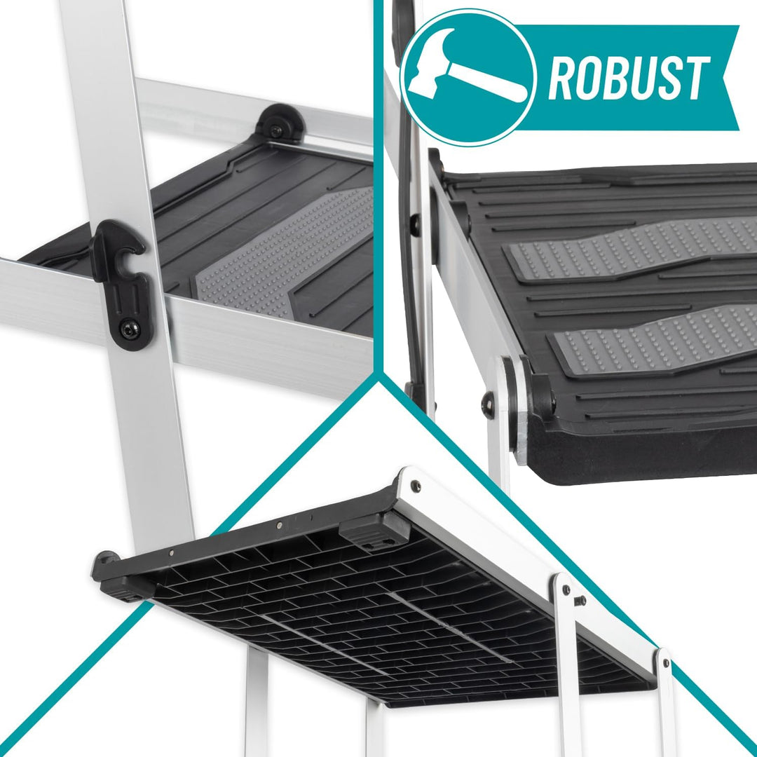 VOSS.PET Faltbare Hundetreppe, 4-stufige Kofferraumtreppe, Gelenkschonende Auto-Treppe, Einstiegshil