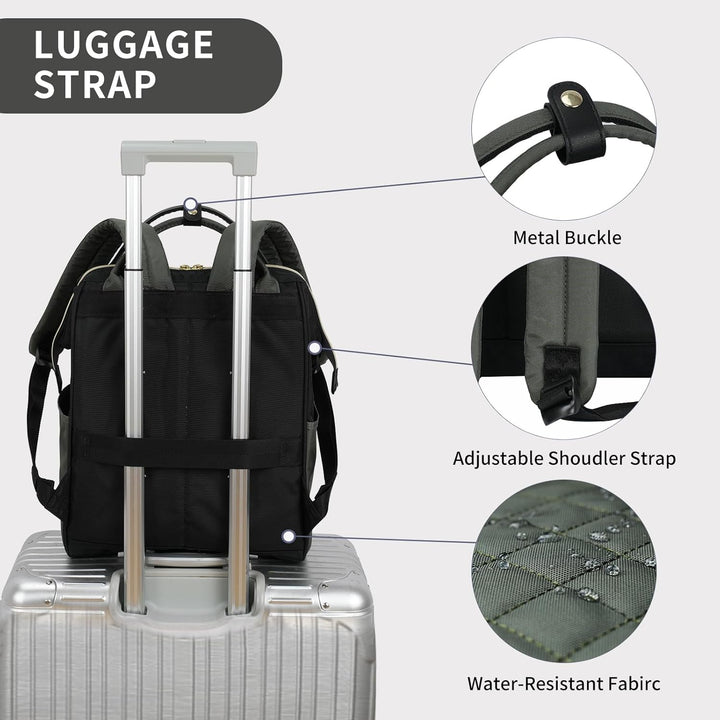 EMPSIGN 17-Zoll-Laptop-Rucksack für Damen, ideal für Arbeit, Reisen und Uni, geräumig, wasserabweise