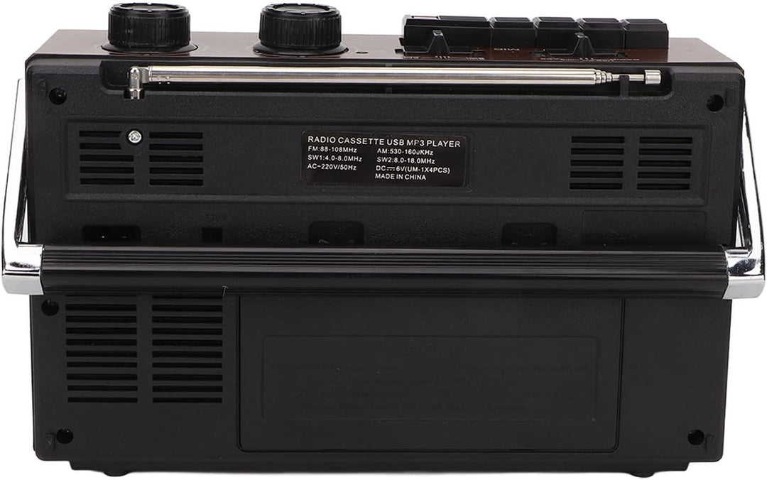 Zunate Kassettenspieler-Boombox, Tragbares AM/FM-Radio, Kassettenrekorder mit Stereolautsprecher und