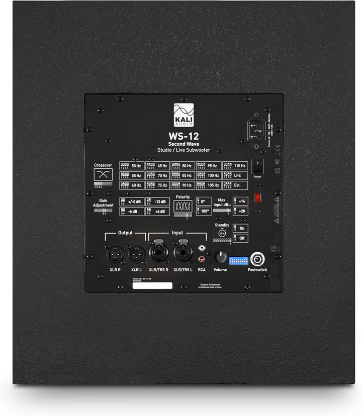 Kali Audio WS-12 V2 Subwoofer (12-Zoll Aktiv-Subwoofer, 1000W Leistung, Bassreflex-Design, professio