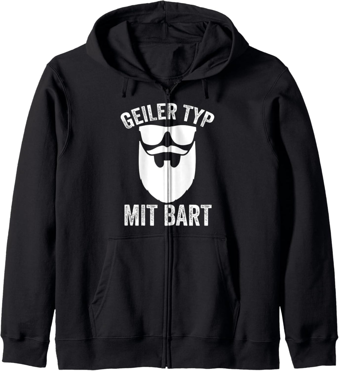 Bartträger Geiler Typ Mit Bart Barbier Hipster Kapuzenjacke