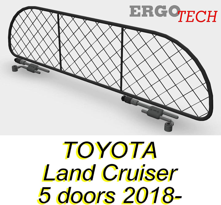 ERGOTECH Trennnetz Trenngitter für Toyota Land Cruiser (ab BJ 2018) RDA65-M8 kty020de, für Hunde und