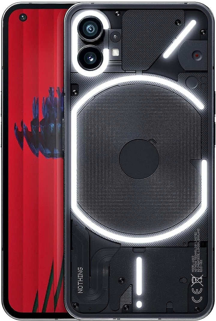 Nothing Telefon (1) - 8 GB RAM + 256 GB, Glyph-Schnittstelle, 50-MP-Doppelkamera, Nothing Betriebssy
