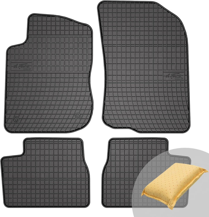 FROGUM EL Toro Gummimatten Ganzjähriges-Set von Autofussmatte Auto Fussmatten für Peugeot 2008 I 201