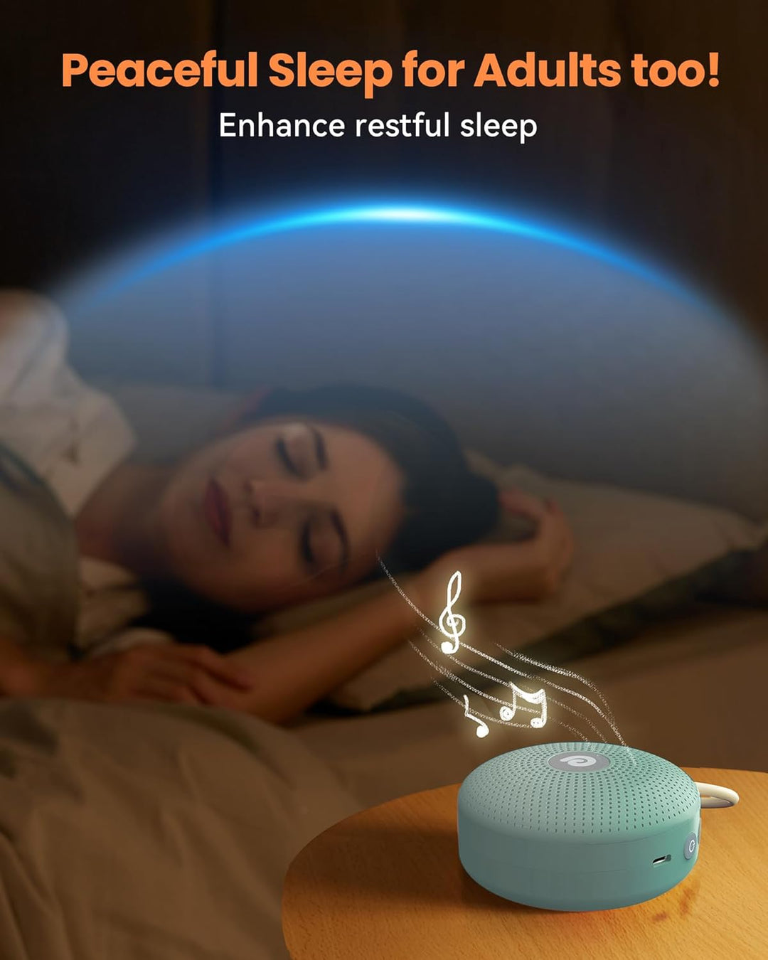 Dreamegg White Noise Machine - D11Max Einschlafhilfe Babys Erwachsene, Portable White Noise Machine