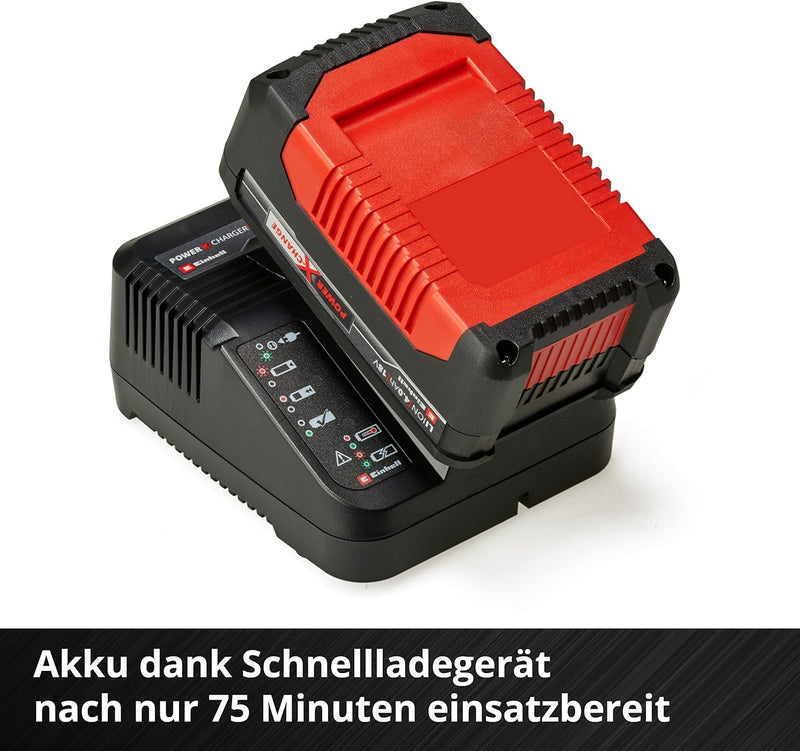 Original Einhell Starter Kit 4,0 Ah Akku und Ladegerät Power X-Change (Li-Ion, 18 V, 75 min Ladezeit