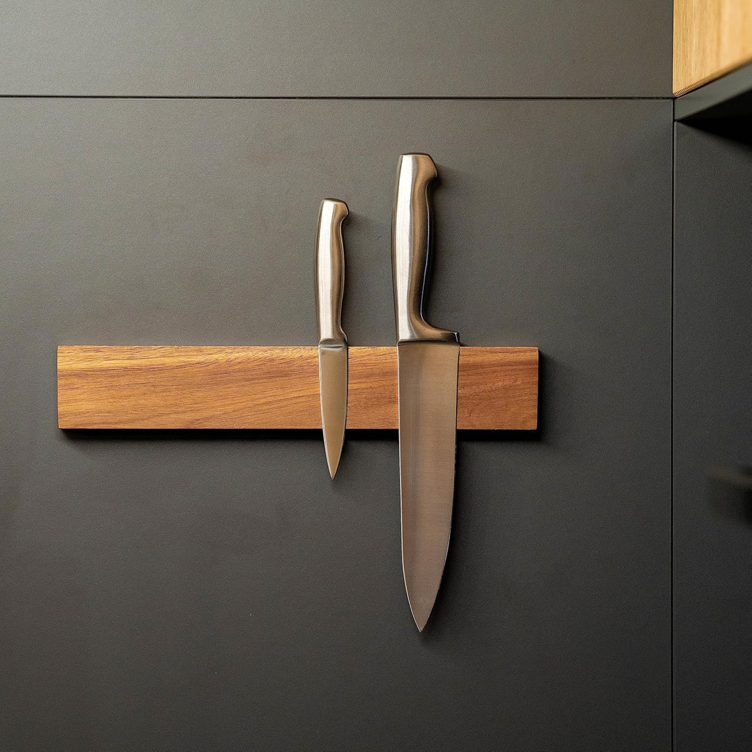 Magnetleiste Messer, Messerhalter aus massivem Holz, einfache Montage, multifunktional für alle magn