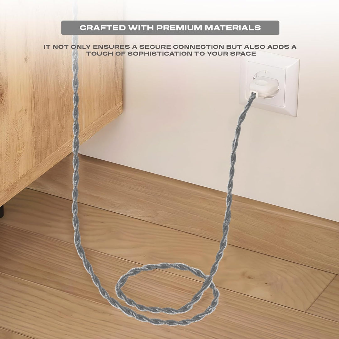 LEDSone 10 Meter 0,75 mm 3-adriges gedrehtes italienisches Seidenkabel Gold - Antikes gewebtes Flexk