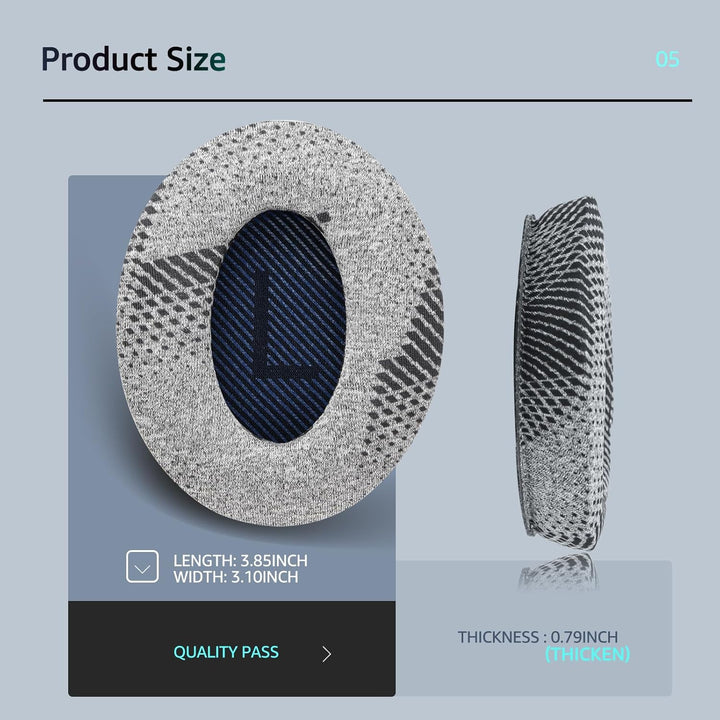Cooling-Gel QuietComfort 35 / QC35 ii Ersatz-Ohrpolster für Bose-Kopfhörer, auch passend für Bose QC