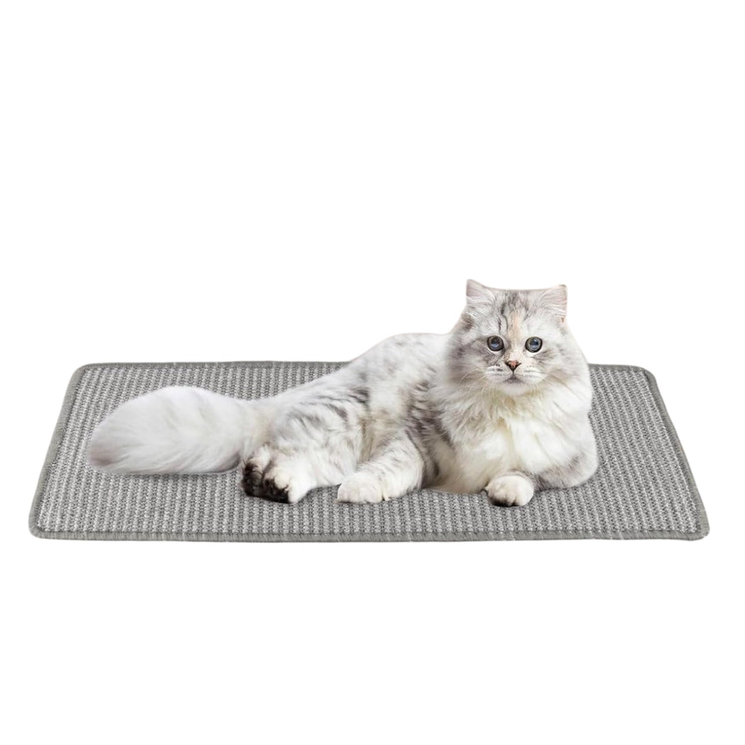 Kratzmatte Grau| Katzen Vorleger| Kratzteppich| Sisal Kratzmatte| Katzenmöbel| Krallenpflege (40cm x