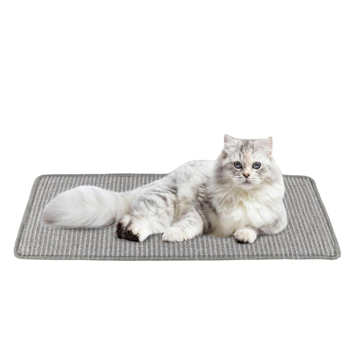 Kratzmatte Grau| Katzen Vorleger| Kratzteppich| Sisal Kratzmatte| Katzenmöbel| Krallenpflege (40cm x