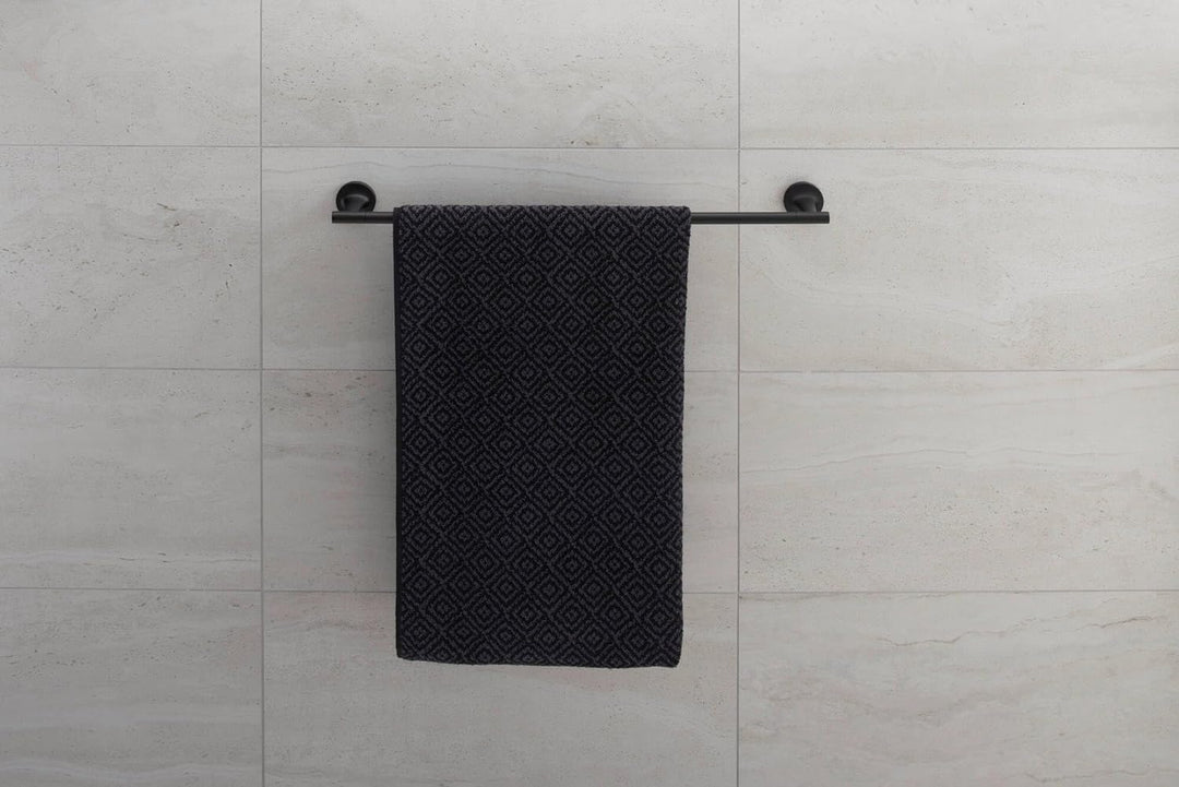 Duravit Badetuchhalter Starck T, einarmig, Wandmontage, 61 cm, Schwarz Matt Badetuchhalter 61 cm Sch