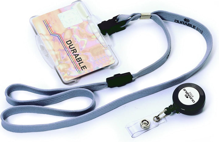 Durable Ausweiskartenhalter (für Betriebsausweis mit Clip, 87 x 54 mm (Innenmass)) Packung à 25 Stüc