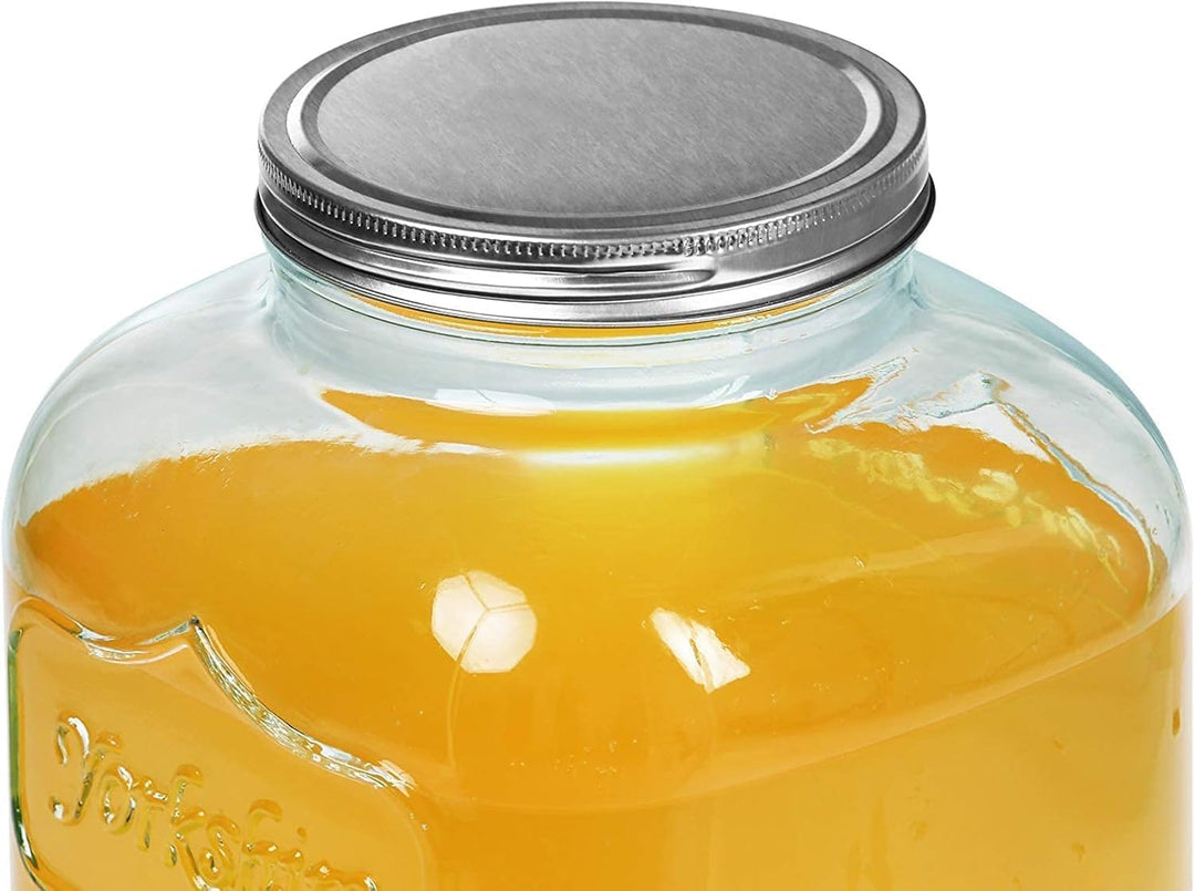Getränkespender mit Hahn 4L Glas Glance Zapfhahn Wasserspender Limonadenspender Saftspender Dispense