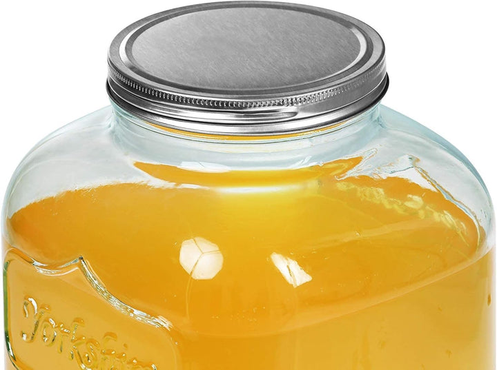 Getränkespender mit Hahn 4L Glas Glance Zapfhahn Wasserspender Limonadenspender Saftspender Dispense